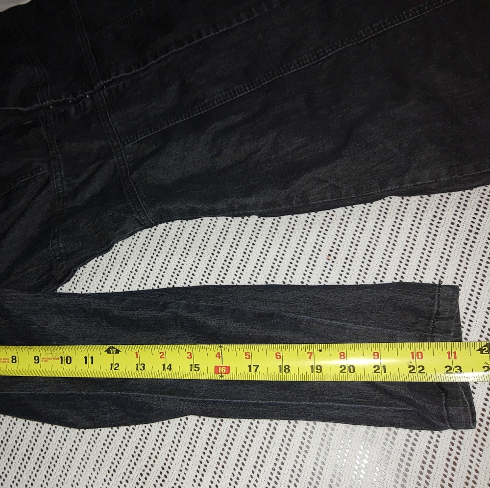 Medium Dark Denim Long Fitted Jacket - image 7